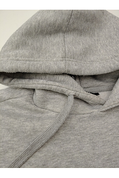 Pánská šedá bavlněná mikina s kapucí a klokaní kapsou Vel. L | Unimoda | obrázek 3