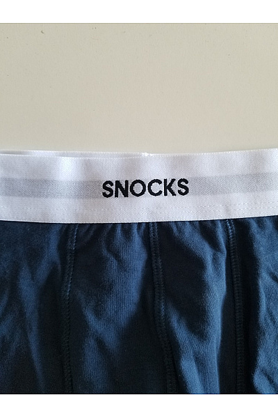 snocks Pánské bavlněné modré boxerky Vel. L | snocks | obrázek 2
