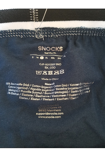 snocks Pánské bavlněné modré boxerky Vel. L | snocks | obrázek 3