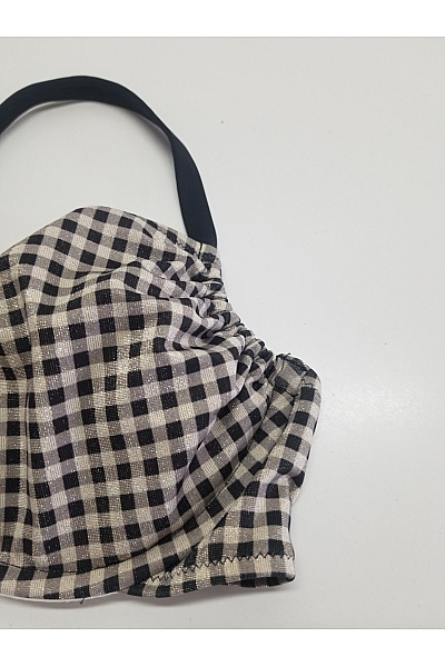 FERAUD PARIS Černobílá kostkovaná kosticová braletová podprsenka Vel. EU 42 | FERAUD PARIS | obrázek 7