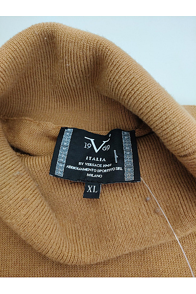 VERSACE Pánský hnědý vlněný rolák basic Velikost xl | VERSACE | obrázek 5