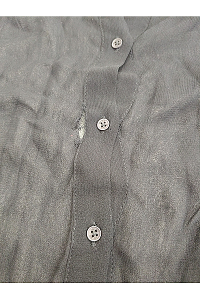 Černé dlouhé košilové šaty s dlouhým rukávem Velikost XS-S | Unimoda | obrázek 5