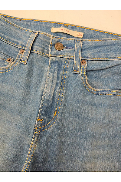 LEVIS Dámské modré džíny zvonové s vysokým pasem Velikost 25 | LEVIS | obrázek 6
