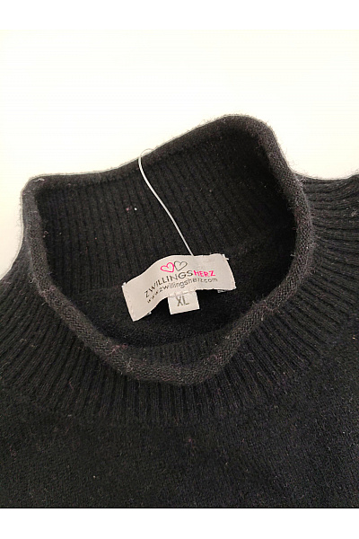 Zwillingsherz Černý kašmírový rolák basic elegantní Velikost EU XL | Zwillingsherz | obrázek 3