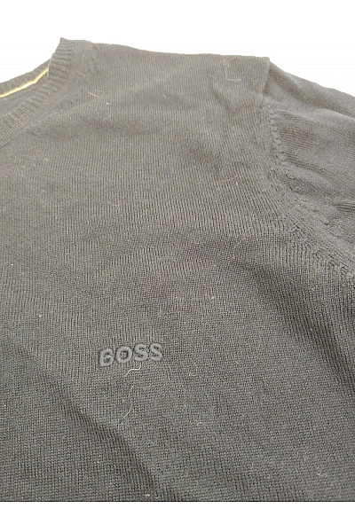 Hugo Boss Černý bavlněný pánský pulovr basic Vel. l | Hugo Boss | obrázek 3