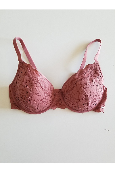 Skiny Růžová krajková podprsenka s kosticemi Vel. 85C | Skiny | obrázek 2