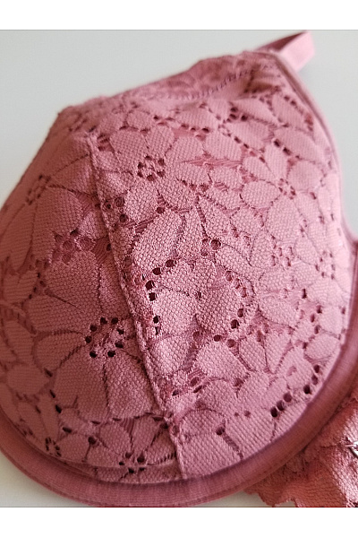 Skiny Růžová krajková podprsenka s kosticemi Vel. 85C | Skiny | obrázek 3