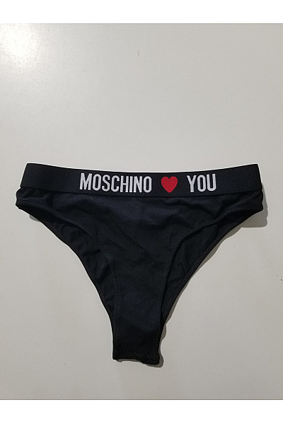 MOSCHINO Černé bavlněné dámské kalhotky Velikost 34 | MOSCHINO | obrázek 2