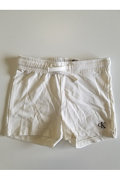 Calvin Klein Dětské Bílé Kraťasy S Logem Velikost 74