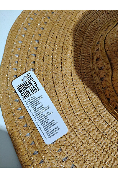 dámský letní slaměný klobouk se širokou krempou Vel. 57 | Unimoda | obrázek 4