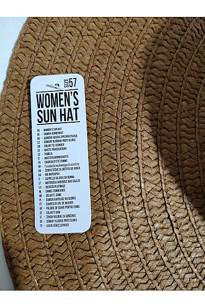 Dámský letní klobouk se stuhou hnědo-béžový Velikost 57 | Unimoda | obrázek 4