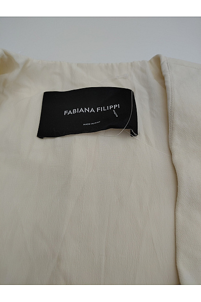 FABIANA FILIPPI Béžová dlouhá elegantní vesta s páskem Velikost 42 | FABIANA FILIPPI | obrázek 4