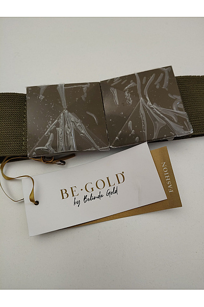 Khaki široký pásek | Unimoda | obrázek 2
