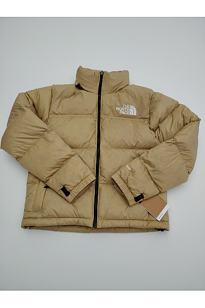 THE NORTH FACE Béžová Krátká Prošívaná Puffer Bunda Do Pasu Vel. EU S