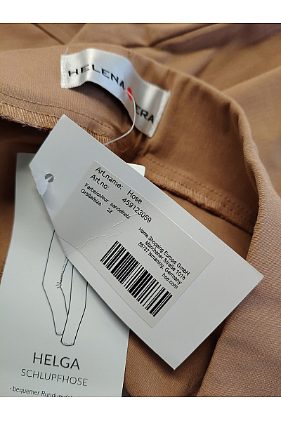 HELENA VERA Dámské kalhoty chinos s kapsami pohodlné volnočasové Khaki Velikost 22 | HELENA VERA | obrázek 6