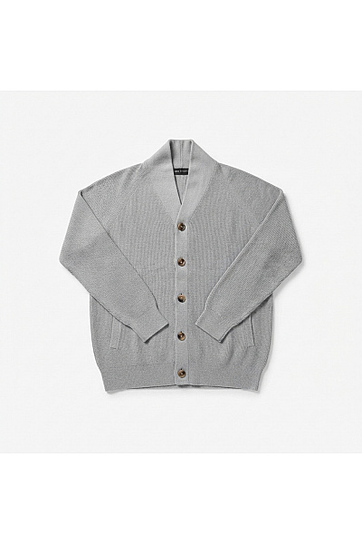 GENTLEMEN SELECTION Šedý pletený kardigan na knoflíky Vel. DE 54 | GENTLEMEN SELECTION | obrázek 2