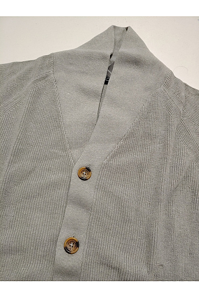GENTLEMEN SELECTION Šedý pletený kardigan na knoflíky Vel. DE 54 | GENTLEMEN SELECTION | obrázek 5