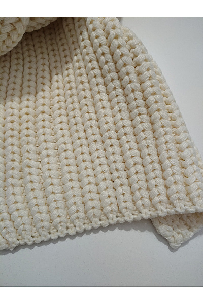 Jana Ina Béžová pletená šála na krk Velikost 26x170 cm | Jana Ina | obrázek 3