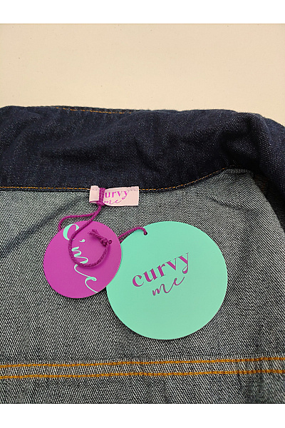 curvy me Dámská bavlněná denimová bunda přechodová Vel. DE 46 | curvy me | obrázek 10