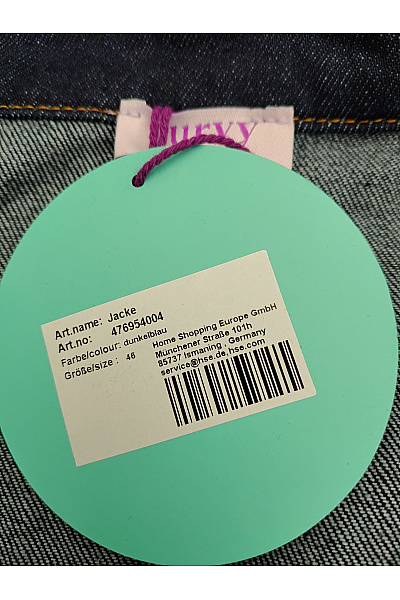 curvy me Dámská bavlněná denimová bunda přechodová Vel. DE 46 | curvy me | obrázek 11