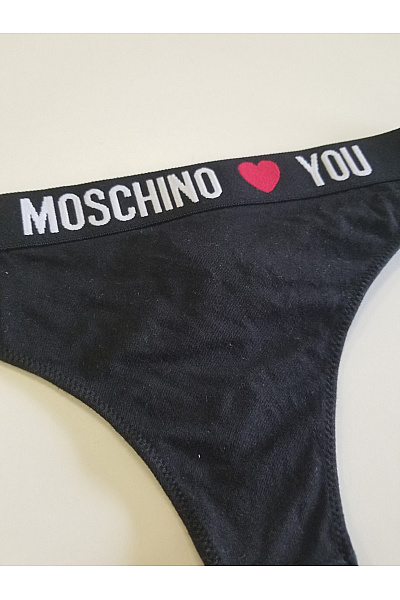 MOSCHINO Dámské bavlněné kalhotky černé Velikost EU 36 | MOSCHINO | obrázek 3