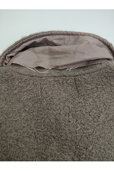 PIECES Hnědý dámský košilový kabát teddy oversized podzimní Vel. M | PIECES | obrázek 5