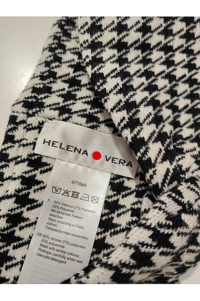 HELENA VERA Černobílá dámská čelenka s kohoutí stopou | HELENA VERA | obrázek 5