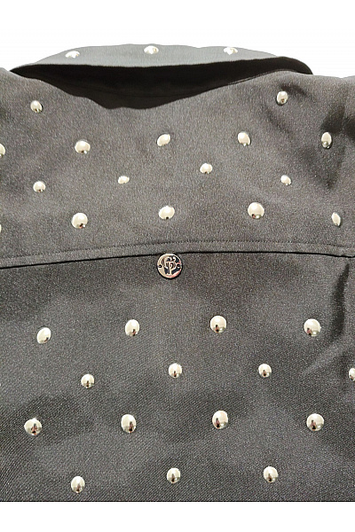 C'est tout Černá dámská košile s krátkým rukávem a cvočky oversized crop Vel. EU 38 | C'est tout | obrázek 6