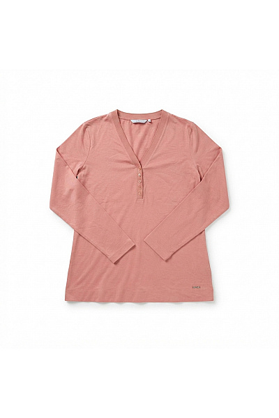 THOM By Thomas Rath Dámské růžové tričko s dlouhým rukávem henley basic Vel. DE 40 | THOM By Thomas Rath | obrázek 2