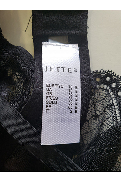 JETTE Dámské černé krajkové body s dlouhým rukávem Velikost EU 70B | JETTE | obrázek 3