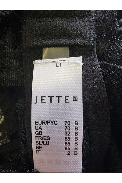 JETTE Dámské černé krajkové body s dlouhým rukávem Velikost EU 70B | JETTE | obrázek 5