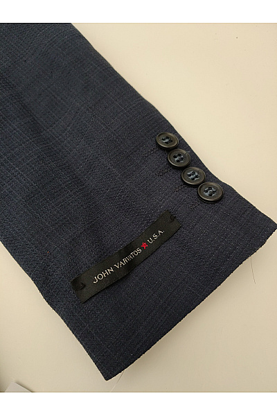 John Varvatos Pánský společenský oblek tmavě modrý klasický Vel. 48 | John Varvatos | obrázek 8