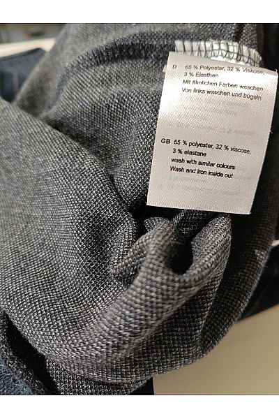 fiora blue Modré pruhované kalhoty s kapsami a pružným pasem Vel. EU 42 | fiora blue | obrázek 7