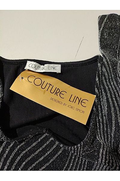 COUTURE LINE Černobílá elegantní halenka s dlouhým rukávem a uzlem Vel. DE 46 | COUTURE LINE | obrázek 8