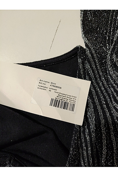 COUTURE LINE Černobílá elegantní halenka s dlouhým rukávem a uzlem Vel. DE 46 | COUTURE LINE | obrázek 9