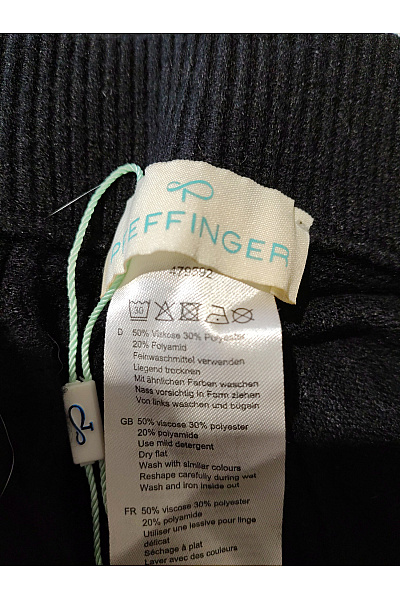 PFEFFINGER Modré pletené úpletové kalhoty s pružným pasem Vel. DE 48 | PFEFFINGER | obrázek 7