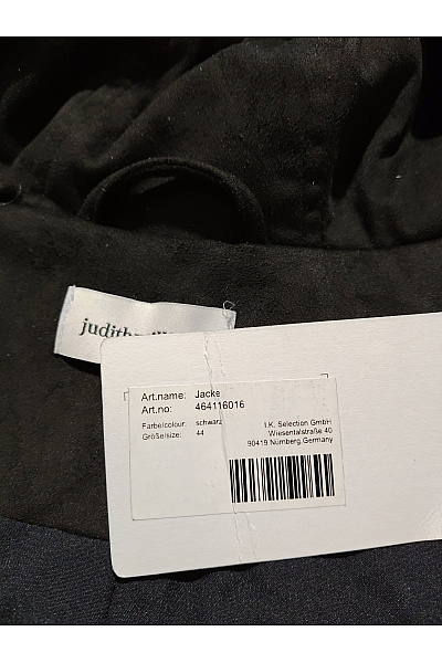 Judith Williams Černá dámská parka s kapucí se zipem Vel. DE 44 | Judith Williams | obrázek 9