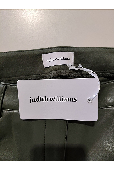 Judith Williams Dámské khaki koženkové kalhoty s vysokým pasem Vel. DE 38 | Judith Williams | obrázek 7