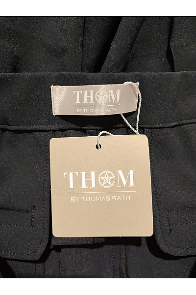 THOM By Thomas Rath Modré elegantní široké kalhoty s puky Vel. DE 19 | THOM By Thomas Rath | obrázek 8