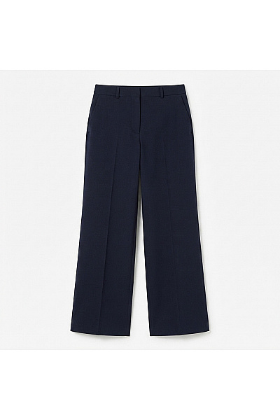 fiora blue Modré široké společenské kalhoty s puky Velikost EU 40 | fiora blue | obrázek 2