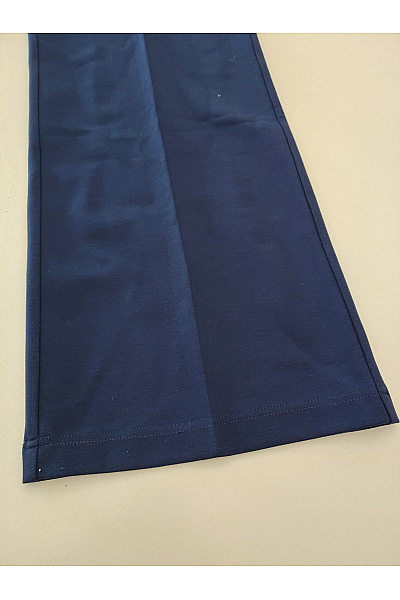 fiora blue Modré široké společenské kalhoty s puky Velikost EU 40 | fiora blue | obrázek 5