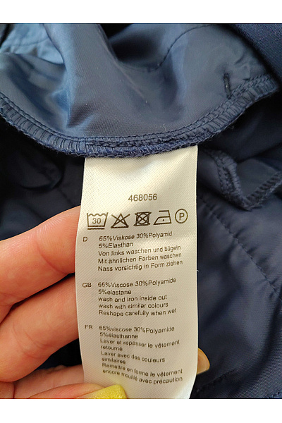 fiora blue Modré široké společenské kalhoty s puky Velikost EU 40 | fiora blue | obrázek 9