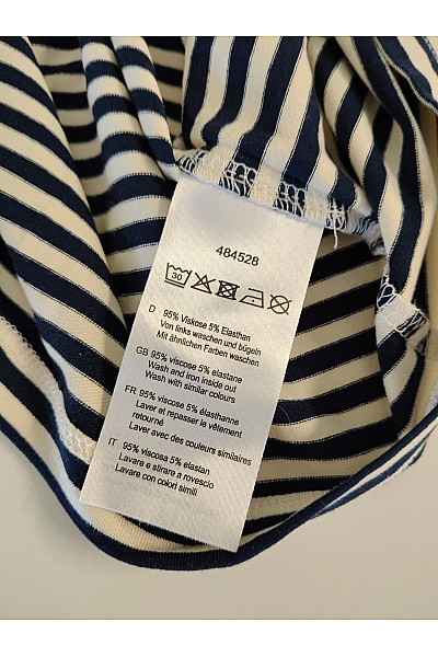 fiora blue Dámské pruhované tričko s krátkým rukávem a kapsou Vel. EU 40 | fiora blue | obrázek 2