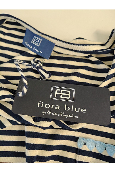 fiora blue Dámské pruhované tričko s krátkým rukávem a kapsou Vel. EU 40 | fiora blue | obrázek 3