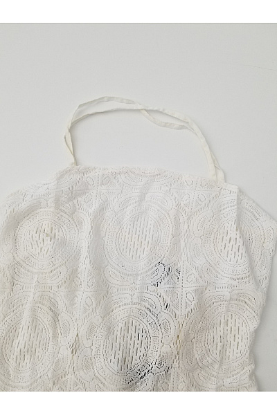 boohoo Bílé bavlněné krajkové letní mini šaty na ramínka Vel. EU s | boohoo | obrázek 4