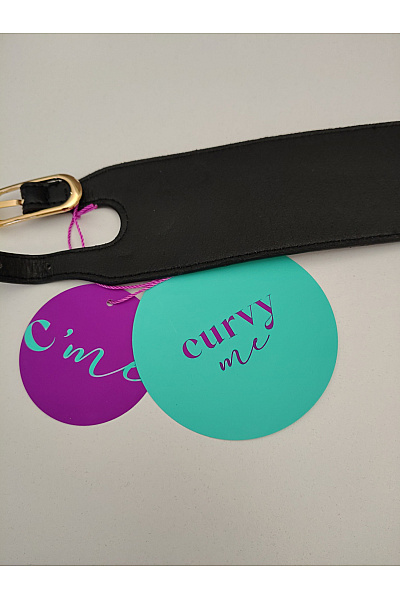 curvy me Černý dámský pásek s barevným detailem Vel. DE 44/46 | curvy me | obrázek 6