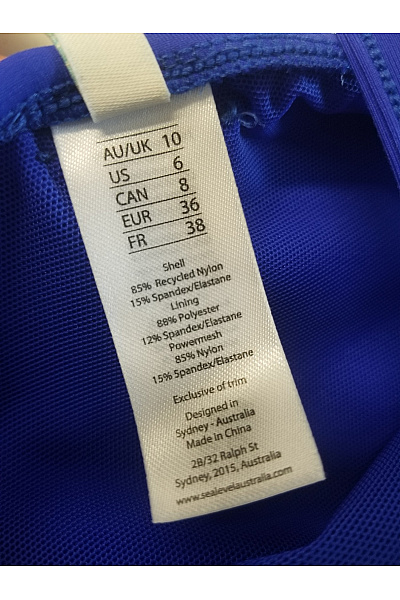 Sublevel Modré jednodílné plavky s volánky Velikost US 6 | Sublevel | obrázek 3