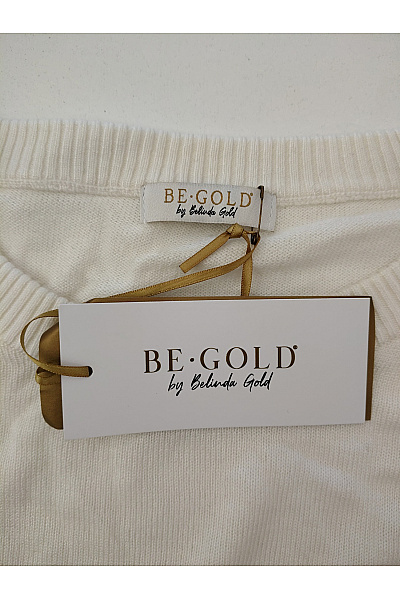 Belinda Gold Dámský bílý pletený basic pulovr Vel. EU 38 | Belinda Gold | obrázek 7