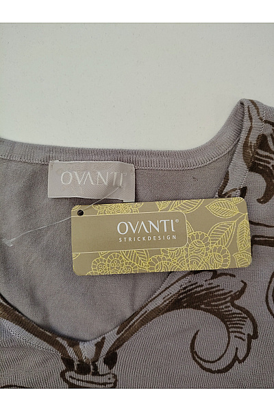 OVANTI GLOW Fialový dámský pulovr s výstřihem do V a vzorem Vel. DE 46 | OVANTI GLOW | obrázek 7