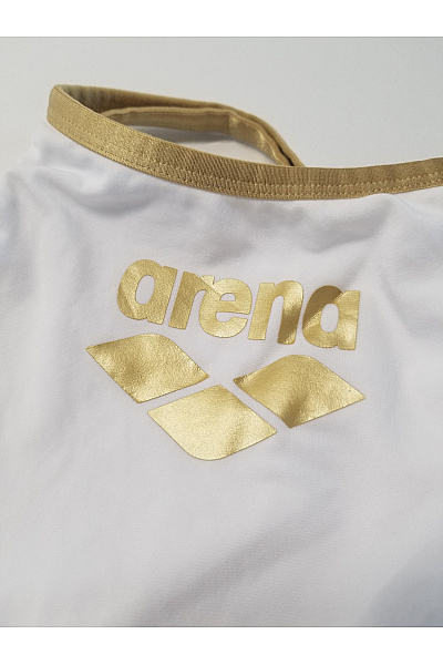 Arena Bílé jednodílné plavky s průstřihy a zlatým lemováním Vel. DE 34 | Arena | obrázek 4